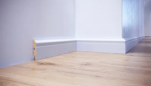 Podlahová lišta MDF FOGE LB3 80 biela polomatná