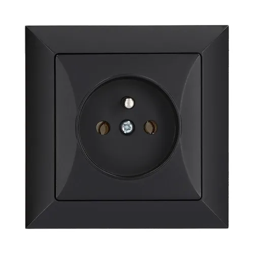 Zásuvka jednoduchá POLA čierna 33208