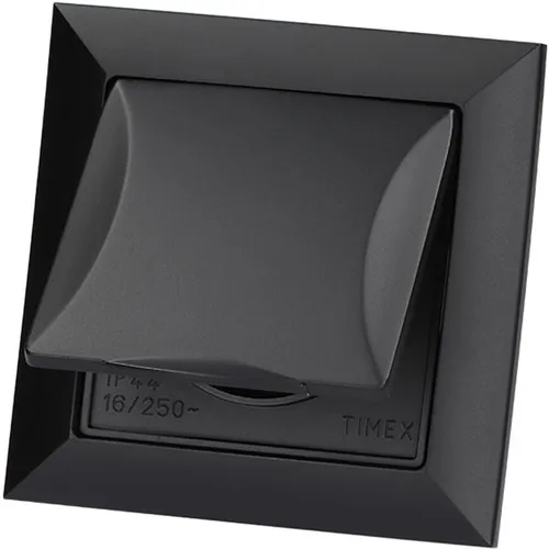 Jednoduchá zásuvka IP44 POLA čierna 33209