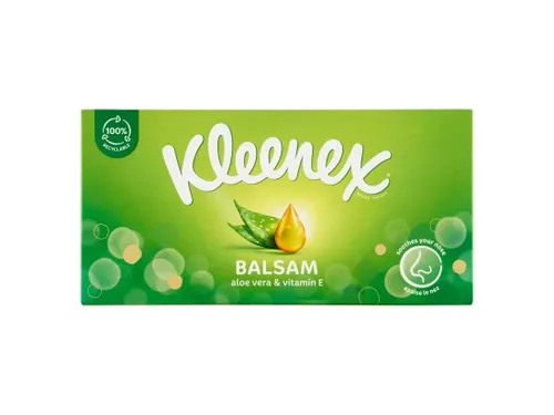 Kleenex Balsam Papírové kapesníky 3vrstvé 64 ks