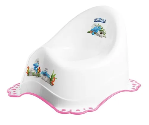 Maltex Nočník s protišmykom The Smurfs - biela/ružová