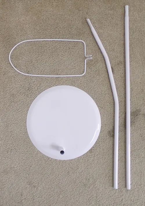 EKO Držák na baldachýn samostatně stojící kovový White 1,6m