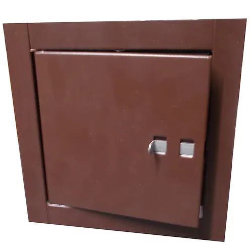 Komínová dvířka ocelový plech 14x14 hnědý