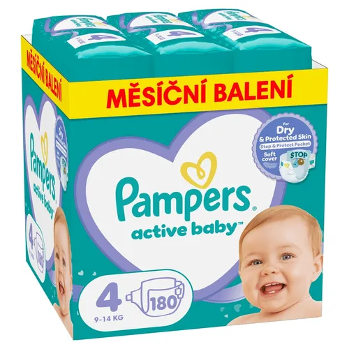 Pampers Active Baby 4 plenky 9-14kg 180ks