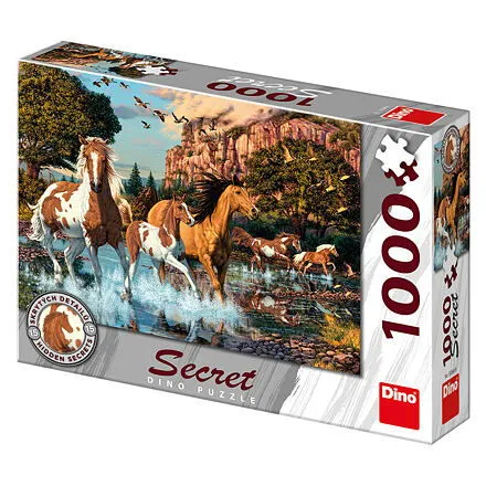 Dino Puzzle Koně 1000 dílků secret collection