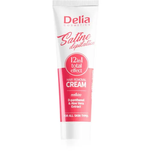 Delia Cosmetics Satine Depilation 12in1 Total Effect crema depilatoria per tutti i tipi di pelle 100 ml