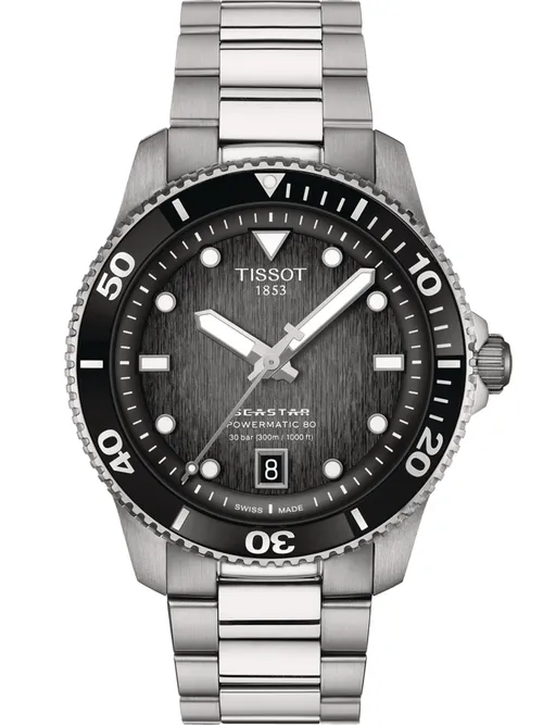 Tissot T1208071105100 Herrenuhr Seastar 1000 Powermatic-80 40mm 30ATM