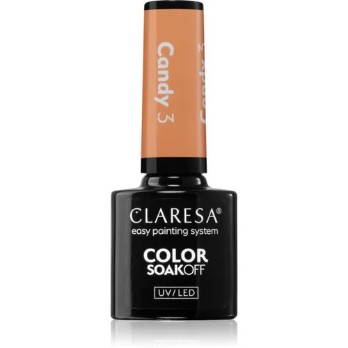 Claresa SoakOff UV/LED Color Candy lakier hybrydowy do paznokci odcień 3 5 g