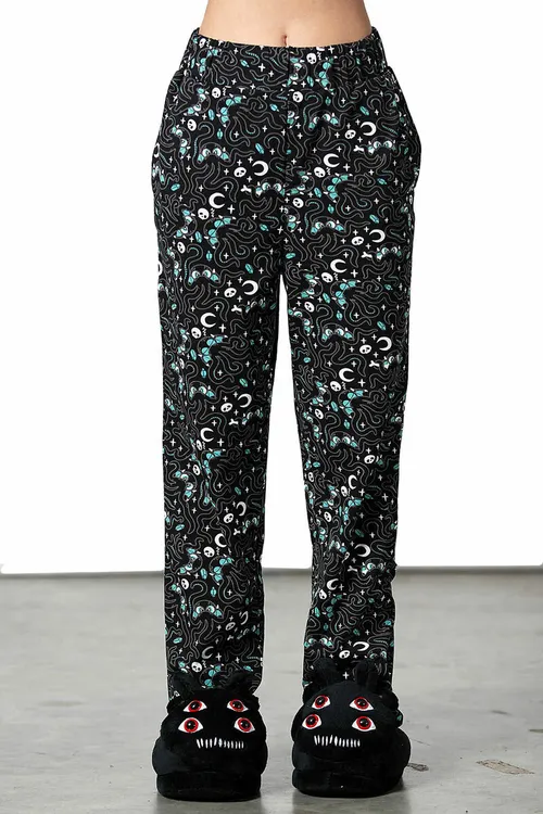 kalhoty unisex (pyžamo) KILLSTAR - Cthulhu - PJ - Black 4XL