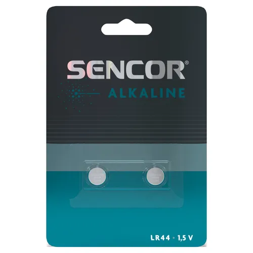 Sencor SBA LR44 2BP Alkalická batéria LR44 typ gombíková LR44, balenie 2BP, prevedenie alkalické, .