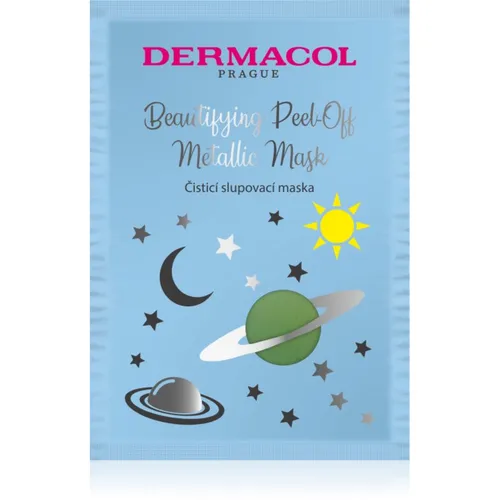 Dermacol Beautifying Peel-Off Metallic Mask μάσκα που ξεφλουδίζει για βαθύ καθαρισμό 15 ml