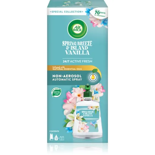 Air Wick Active Fresh Spring Breeze & Island Vanilla automatisk luftfrisker med indhold 228 ml