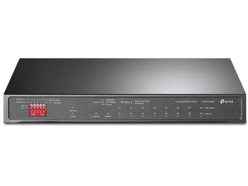 Switch 11 porturi Gigabit TP-Link TL-SG1210MP, 8 porturi PoE + Gigabit, SFP, LAN, Putere pana la 123W
