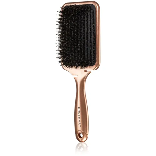 BrushArt Hair Boar bristle paddle hairbrush spazzola per capelli con setole di cinghiale Bronze 1 pz