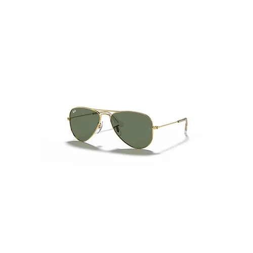 Ray-Ban Aviator Kids Zonnebrillen Arista Goud Montuur Groen Glazen 52-14