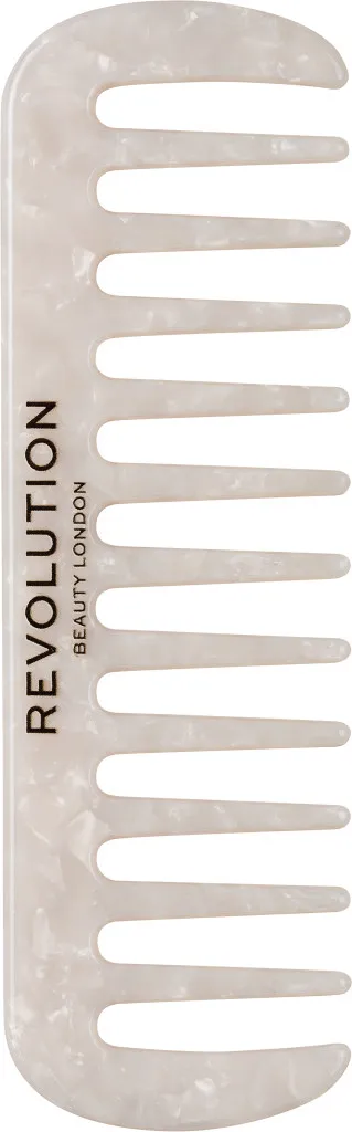 Revolution Haircare Hrebeň pre kučeravé a silné vlasy Natural Curl Wide (Tooth Comb White)