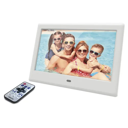 Sencor SDF 782 WE Digitání fotorámeček 7-palcový (17,8 cm) 16:9 IPS HD displej, Čtečka karet (SD/SDHC/MMC) Reproduktor 1 x 2W, .