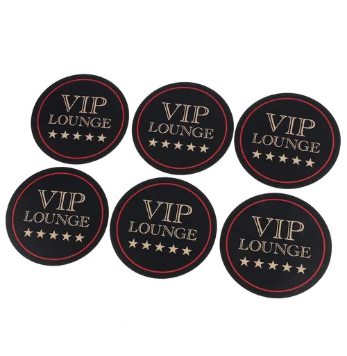 poháralátét VIP - fekete - ROCKBITES