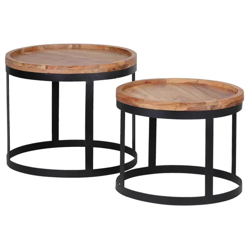 MID.YOU SADA PRÍRUČNÝCH STOLÍKOV, akácia, farba akácie