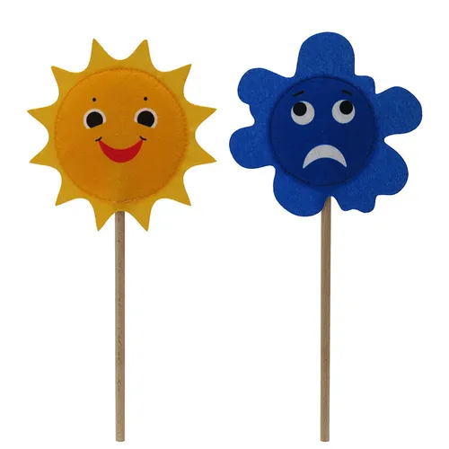 Moravská ústředna Sluníčko-správně/Mráček-chybně, 2dílná sada výukových pomůcek