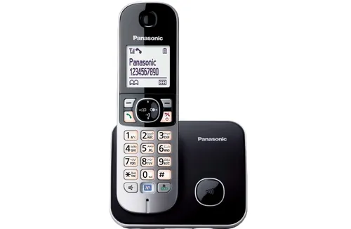 Telefon digital Panasonic DECT, 120 canale, 1.9GHz, negru, KXTG6811FXB