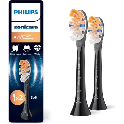 Philips Sonicare Premium All-in-One HX9092/88 vaihtopäät hammasharjaan Black 2 kpl