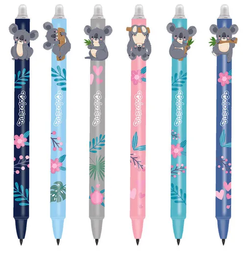 Colorino Gumovatelné pero - Koala, stiskací mechanismus, modrá náplň