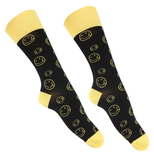 ponožky Nirvana - Outline Simleys - ROCK OFF 40-45