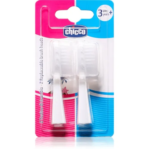 Chicco Replaceable Brush Heads 3y+ Erstatningshoveder til tandbørste 2 stk.