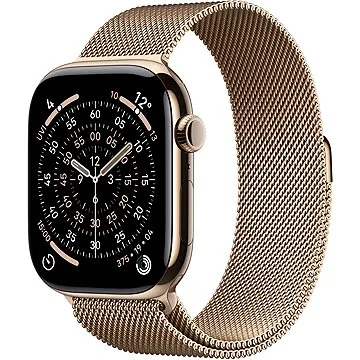 Apple Watch Series 11 Cellular 42mm Zlatý titan se zlatým milánským tahem