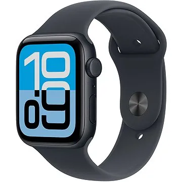 Apple Watch SE 3 Cellular 44mm Temně inkoustový hliník s temně inkoustovým sportovním řemínkem - M/L