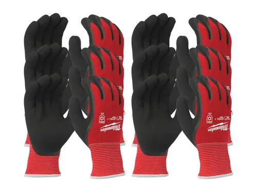 Set manusi de iarna Milwaukee, nivel taiere A, marime 8/M, 12 bucati, captuseala dubla, 4932471606