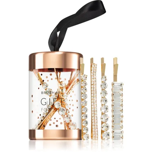 BrushArt Gift for You Rhinestone bobby pins κλιπ για τα μαλλιά 4 τμχ