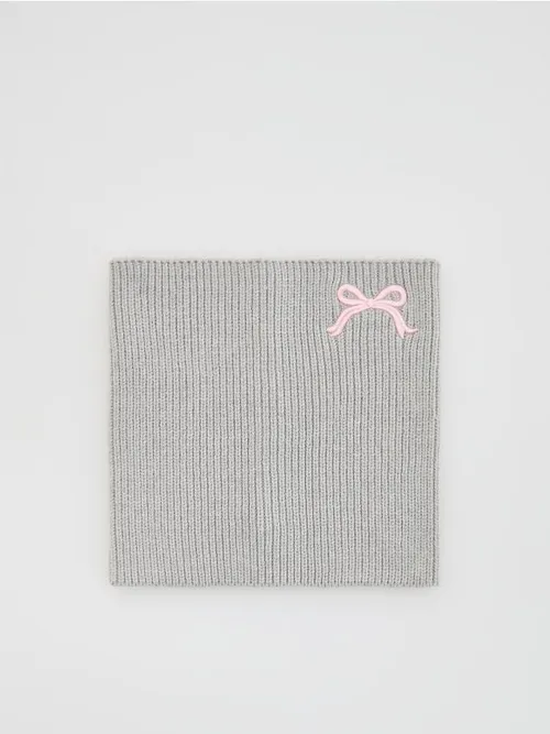 Reserved - Komin z haftem - jasnoszary