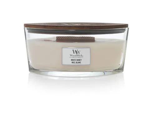 WoodWick Vonná svíčka loď White Honey 453,6 g