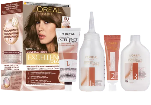 L'Oréal Paris Excellence Creme Universal Nudes permanentná farba na vlasy 6U Tmavá blond