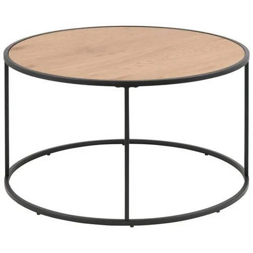 MID.YOU KONFERENČNÍ STOLEK, černá, barvy dubu, kov, kompozitní dřevo, 80/80/45 cm