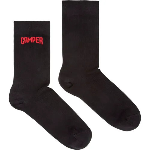 CAMPER Black short-length basics socks - Unisex Socken - Schwarz, Größe L, Textile