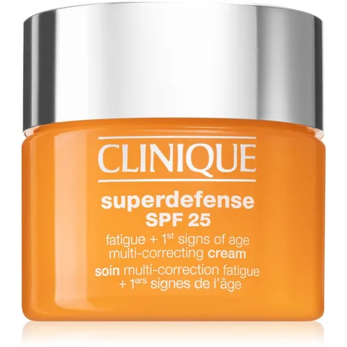 Clinique Superdefense SPF 25 Fatigue + 1st Signs Of Age Multi-Correcting Cream crema contra los primeros signos del envejecimiento para pieles grasas