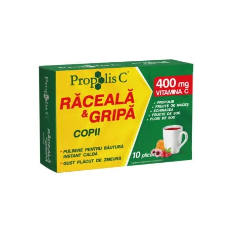 Propolis C raceala si gripa copii, 10 plicuri, Fiterman Pharma