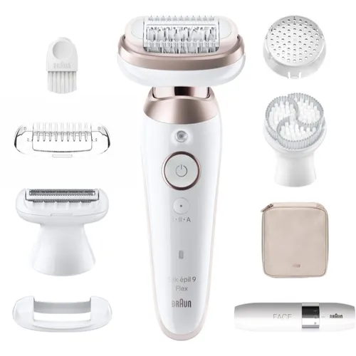 Braun Silk-épil 9 9360 Flex epilator z maksymalnie elastyczną głowicą na nogi, ciało i pachy 1 szt.