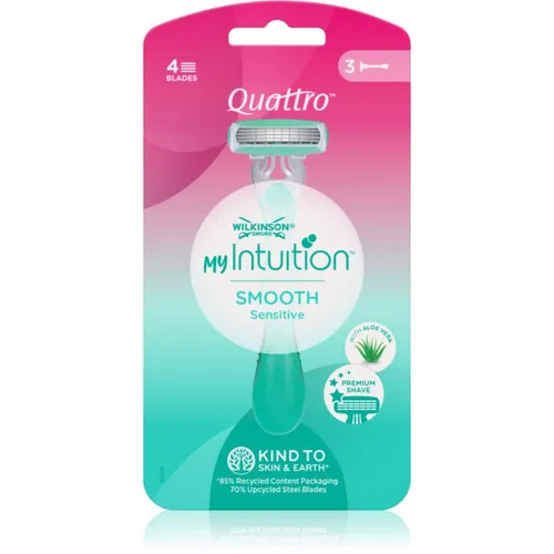 Wilkinson Sword Quattro for Women My Intuition Smooth kertakäyttöhöylät Aloe and Vitamin E 3 kpl
