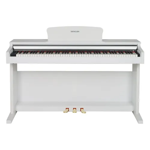 Sencor SDP 200 WH Digitální piano 88 kláves s dynamikou úhozu a kladívkovou mechanikou, 64 hlasá polyfonie, 138 zvukových rejstříků, Automatický