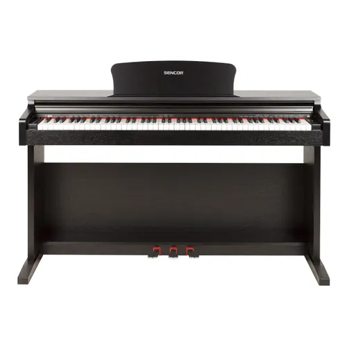 Sencor SDP 100 BK Digitální piano 88 kláves s dynamikou úhozu a kladívkovou mechanikou, 64 hlasá polyfonie, 8 zvukových rejstříků, Metronom, .