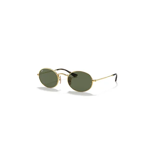 Ray-Ban Oval Flat-brillenglazen Zonnebrillen Arista Goud Montuur Groen Glazen 48-21