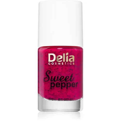 Delia Cosmetics Sweet Pepper Black Particles Neglelak Skygge 05 Raspberry 11 ml