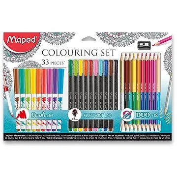 Maped Colouring, súprava pasteliek, fixiek a lineárov, 33 ks