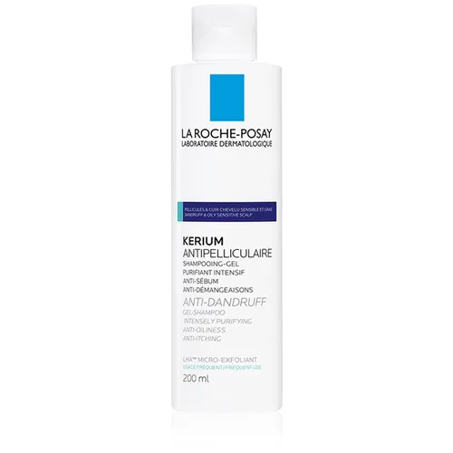 La Roche-Posay Kerium Anti-Dandruff shampoing exfoliant anti-pellicules grasses 200 ml