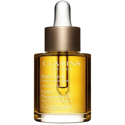 Clarins Lotus Treatment Oil Herstellende Olie met Egaliserende Werking dag en nacht 30 ml