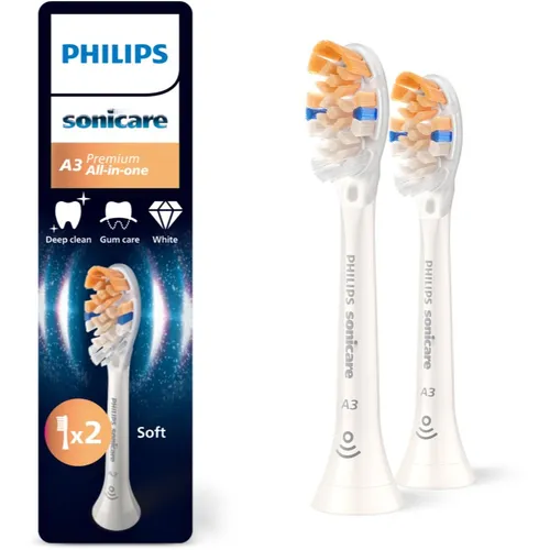 Philips Sonicare Premium All-in-One HX9092/87 Erstatningshoveder til tandbørste White 2 stk.